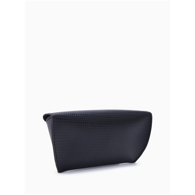 Футляр для очков на кнопке, однотонный, размер 16×3.5×6.5 см, чёрный