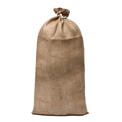 Мешок джутовый, 44×90 см, плотность 190 г/м², плетение 34×22 нити, с завязками