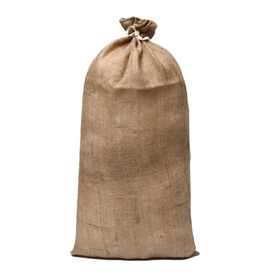 Мешок джутовый, 44×90 см, плотность 190 г/м², плетение 34×22 нити, с завязками