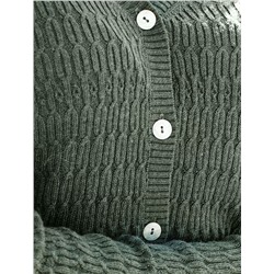 Кардиган тонкой ажурной вязки из хлопка и вискозы