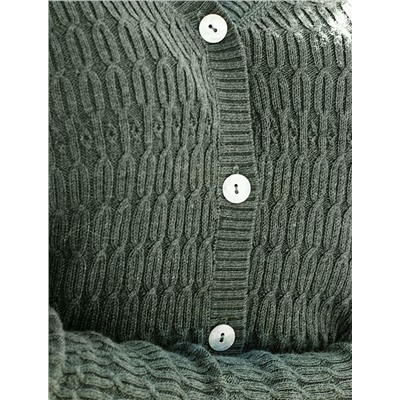 Кардиган тонкой ажурной вязки из хлопка и вискозы