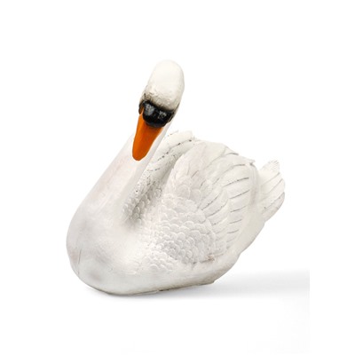 Садовая фигура из полистоуна «Лебедь», 40×37×25 см