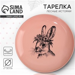 Тарелка керамическая «Зайка», 25.5 см, Dolce Ceramo