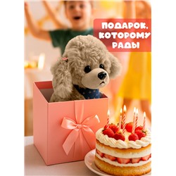 Мягкая плюшевая игрушка собака серая 20 см