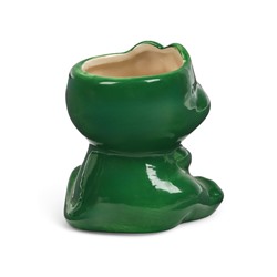 Декоративное кашпо для цветов «Крокодильчик Дино», 7×7×9 см, керамика, зелёное