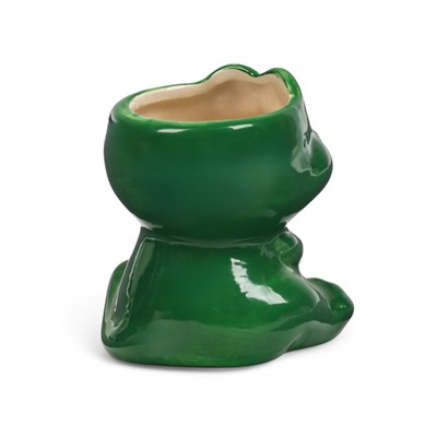 Декоративное кашпо для цветов «Крокодильчик Дино», 7×7×9 см, керамика, зелёное