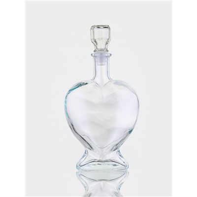 УЦЕНКА Ваза-бутылка декоративная "Сердце 2" 12.5×6.5×19 см, объём 500 мл