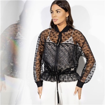 Бомбер нарядный, Эпичный шик (black)