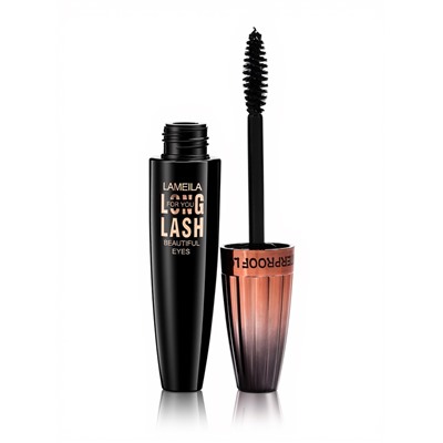 Тушь для ресниц с щеткой из натурального ворса, черная, 9 мл