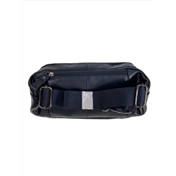 Сумка мужская на пояс из натуральной кожи, цвет черный