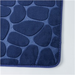 Коврик для ванной и туалета SAVANNA Memory foam, 50×80 см, синий