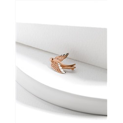 Брошь из золочёного серебра с родированием и алмазной огранкой - Ласточка п5-090-2з