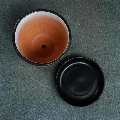 Горшок для цветов «Фиалка», 1 л, d=15 см, h=13 см, керамический, с поддоном