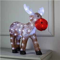Светодиодная фигура «Мультяшный олень» 44×40×23 см, акрил, 50 LED, 220 В, свечение белое