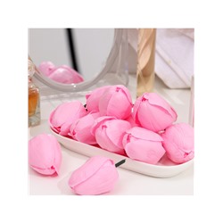 Мыльные цветы, тюльпаны, розовые, набор 50 шт.