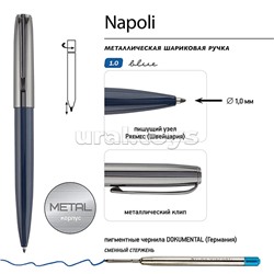Ручка "Napoli" шариковая автоматическая, 1,0 мм, синяя