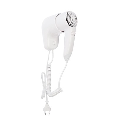 Фен Luazon LGE-006, 1600 Вт, настенный, 2 скорости, набор крепления, белый