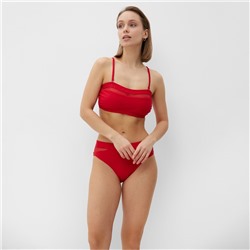 Купальник раздельный с лифом бандо женский MINAKU, цвет вишни, размер 42