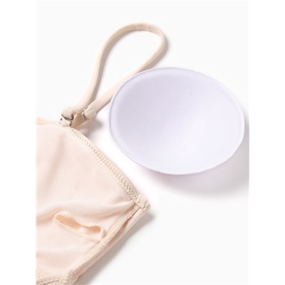 Купальник женский слитный с вырезом на животе MINAKU, размер 48, молочный