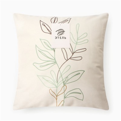 Чехол на подушку 3 шт. «Этель. Цветы», 40×40 см, велюр