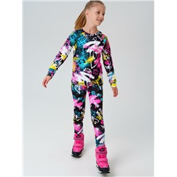 Термокомплект трикот. для девочек: фуфайка (футболка) с длин. рук, брюки