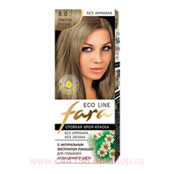РК Fara Eco Line Стойкая крем-краска для волос тон 8.0 светло-русый