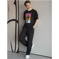 Свободная футболка  с авторским принтом