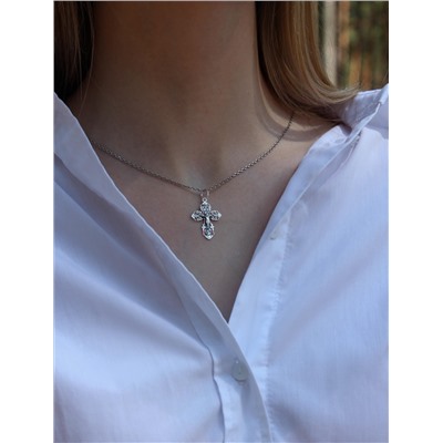 Крест из чернёного серебра - 3,3 см 925 пробы К3-214ч