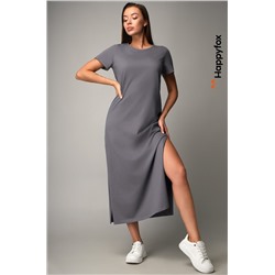 Однотонное женское платье-футболка Happyfox