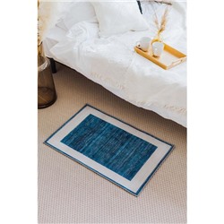 Коврик для дома Доляна «По-домашнему», 50×80 см, синий