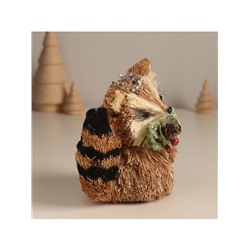 Фигурка новогодняя «Енотик с новогодними веточками», 7×10×11 см