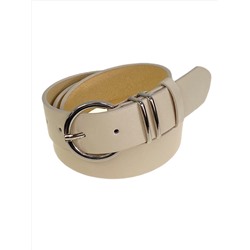 Ремень женский  из искусственной кожи, цвет светло бежевый