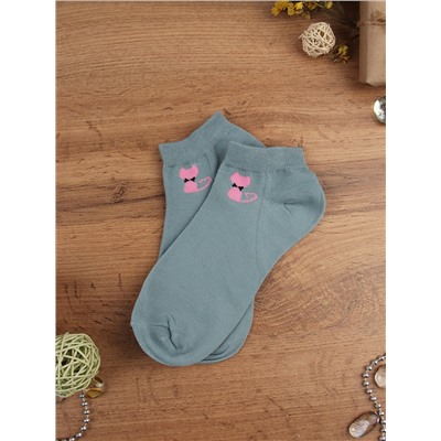 Носки р. 35-40 Кошка короткие / L802 /уп 10/500/1200/ ОДНА ПАРА/ МАРКА