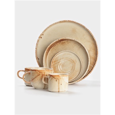 Салатник Magistro Organic brown, 1.35 л, d=20.7 см, фарфор, бежевый