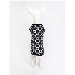 Майка для животных «Шахматы», размер L, ДС 34 см, ОГ 46 см, ОШ 34 см