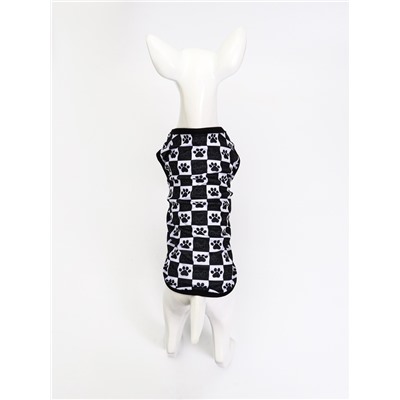 Майка для животных «Шахматы», размер L, ДС 34 см, ОГ 46 см, ОШ 34 см