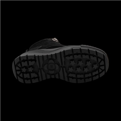 Ботинки из натуральной кожи на меху 88301-1 черные