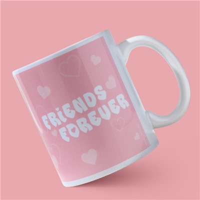 Кружка керамическая с сублимацией Friends forever, 320 мл
