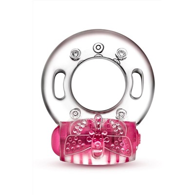 Розовое эрекционное виброкольцо Arouser Vibrating C-Ring