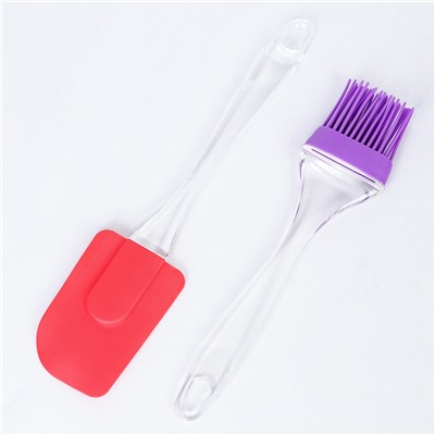 Кисточка и лопатка кулинарная силиконовая 24 см / RK-550 /уп 240/