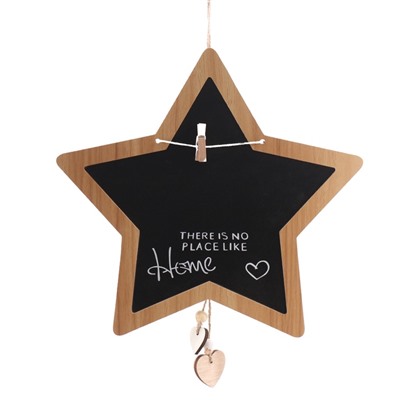 Панно настенное МДФ «Меловая доска. Звезда», декор, с прищепками, 1×28×28 см