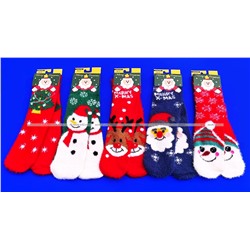 AMIGOBS носки женские НОРКА "НОВОГОДНИЕ  ПУШИСТИКИ"