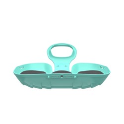 Санки-ледянки с мягкой сидушкой «Вираж», бирюзовые, 39×37 см