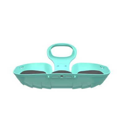 Санки-ледянки с мягкой сидушкой «Вираж», бирюзовые, 39×37 см