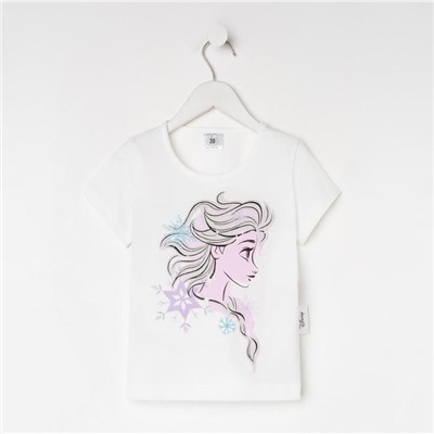 Футболка для девочки KAFTAN «Принцесса», белая, рост 86-92