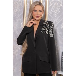 Жакет Цветочное безумие (черный) Б14798-7М