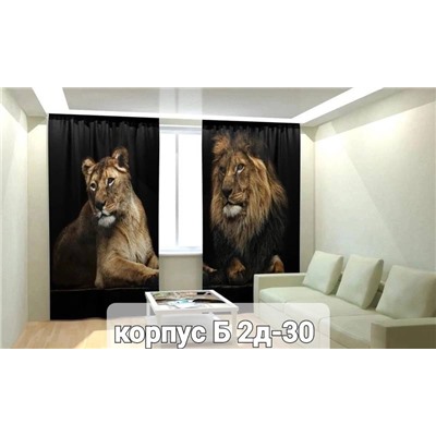 Портьеры с принтом, 3*2,6 см (без тюля)
