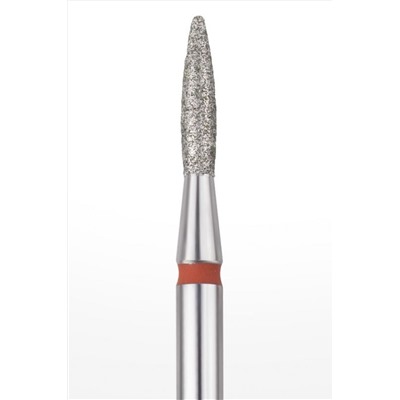 Manita Professional Фреза алмазная пламя острое для аппаратного маникюра 856.104.243.080.018 ФАП-1.8-8М, красная насечка, ø 1,8 мм, 5 шт. KRISTALLER, 1231194