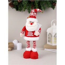 Новогоднее украшение Дед мороз на телескопических ножках 40 см / NA112 /уп 60/