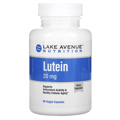 Lake Avenue Nutrition, лютеин, 20 мг, 60 растительных капсул